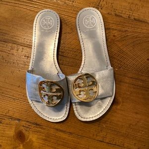 Silver Tory Burch Sandal